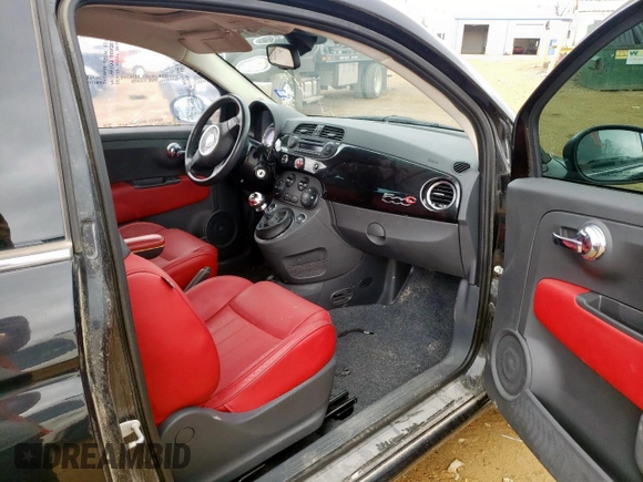 2013 FIAT 500 Lounge with VIN 3C3CFFER5DT664944, listed as a Copart auction lot 51262494 with Not provided miles and Non repairable. Bid and sale history available at DreamBid. Image 5.