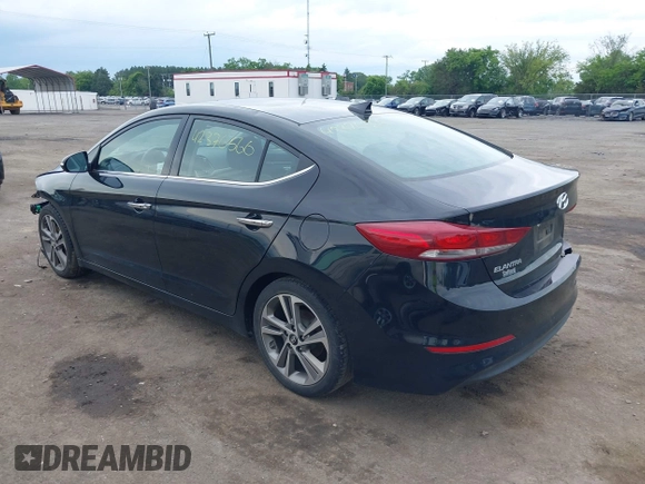 2017 Hyundai Elantra Limited with VIN 5NPD84LF5HH026416, listed as a IAAI auction lot 42376566 with 98,220 mi miles and . Bid and sale history available at DreamBid. Image 3.