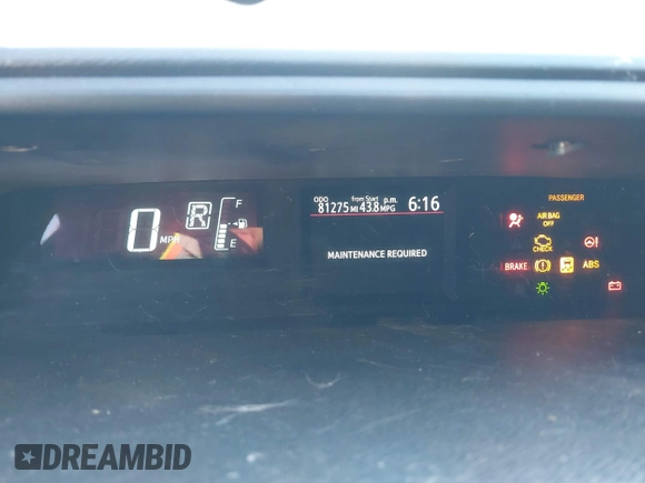 2015 Toyota Prius One with VIN JTDKDTB30F1584912, listed as a IAAI auction lot 41390815 with 81,275 mi miles and . Bid and sale history available at carsss.com. Image 7.
