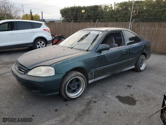 1999 Honda Civic DX with VIN 1HGEJ6223XL022105, listed as a Copart auction lot 82823084 with 288,187 mi miles and Salvage Title. Bid and sale history available at carsss.com. Image 1.