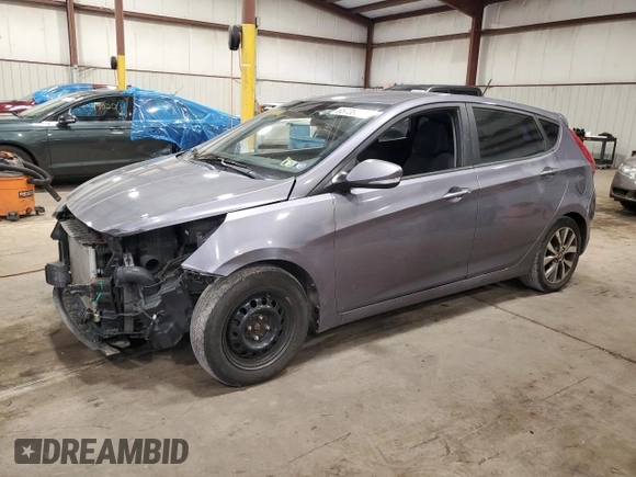 2016 Hyundai Accent Sport with VIN KMHCU5AE7GU272021, listed as a Copart auction lot 65738234 with 125,465 mi miles and Salvage Title. Bid and sale history available at carsss.com. Image 1.
