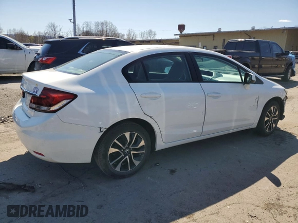 2013 Honda Civic EX with VIN 19XFB2F84DE275221, listed as a Copart auction lot 53541895 with 121,047 mi miles and Salvage Title. Bid and sale history available at DreamBid. Image 3.