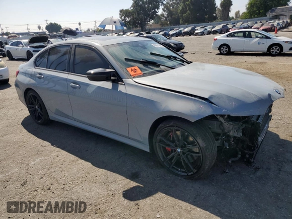 2024 BMW 3 Series M340i with VIN 3MW49FS04R8E27589, listed as a Copart auction lot 69801894 with 0 mi miles and Salvage Title. Bid and sale history available at carsss.com. Image 4.