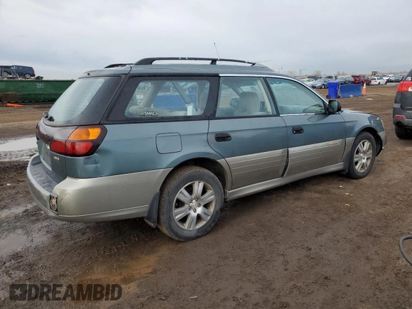 2005 Subaru Legacy Outback with VIN 4S3BH665217634801, listed as a Copart auction lot 51384575 with 187,110 mi miles and Non repairable. Bid and sale history available at DreamBid. Image 3.