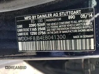 2014 Mercedes-Benz E 350 Luxury with VIN WDDHF8JB4EB041300, listed as a Copart auction lot 57024765 with 124,673 mi miles and Clean title. Bid and sale history available at DreamBid. Image 13.