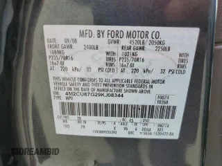 2009 Mercury Mariner Premier z VIN 4M2CU87G29KJ08344, wystawiony jako Copart lot #57113485 z przebiegiem 102 748 mil mil oraz Nie do naprawy. Historia ofert i sprzedaży dostępna na DreamBid. Obrazek 13.