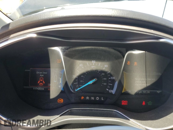 2017 Ford Fusion Hybrid SE with VIN 3FA6P0LU5HR399655, listed as a Copart auction lot 61869085 with 117,420 mi miles and Salvage title. Bid and sale history available at DreamBid. Image 9.