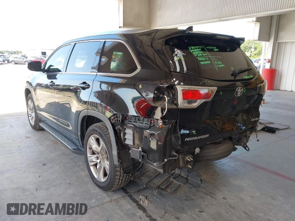 2014 Toyota Highlander Limited with VIN 5TDYKRFH0ES006562, listed as a IAAI auction lot 42629226 with 188,778 mi miles and . Bid and sale history available at DreamBid. Image 3.
