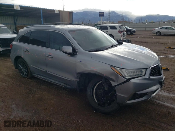 2018 Acura MDX Sport Hybrid w/Advance Pkg with VIN 5J8YD7H74JL000361, listed as a Copart auction lot 71818444 with 101,814 mi miles and Salvage Title. Bid and sale history available at carsss.com. Image 4.