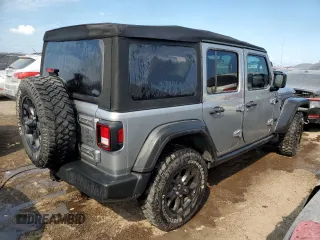 2021 Jeep Wrangler Unlimited Sport Altitude with VIN 1C4HJXDNXMW555815, listed as a Copart auction lot 75677724 with Not provided miles and Non repairable. Bid and sale history available at DreamBid. Image 3.