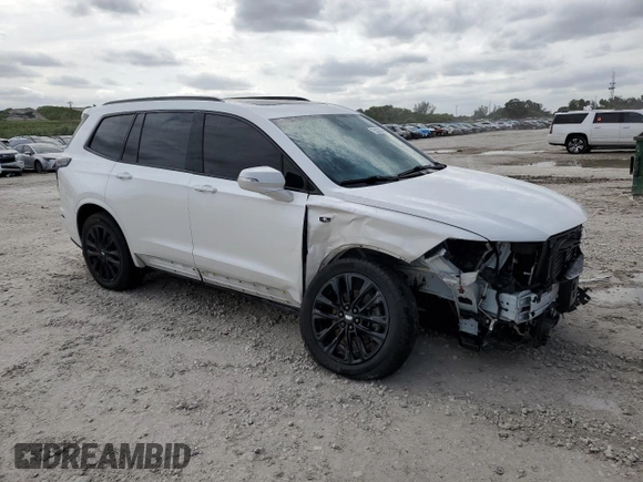 2021 Cadillac XT6 Sport with VIN 1GYKPGRS4MZ182492, listed as a Copart auction lot 75532004 with 38,081 mi miles and Salvage title. Bid and sale history available at DreamBid. Image 4.
