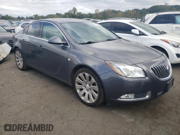 2011 Buick Regal CXL Turbo TO6 with VIN W04G05GV1B1080140, listed as a Copart auction lot 71938794 with 129,415 mi miles and Salvage Title. Bid and sale history available at carsss.com. Image 4.