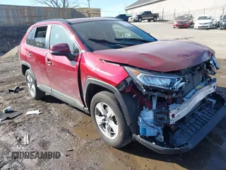 2019 Toyota RAV4 XLE with VIN JTMP1RFV9KD038616, listed as a IAAI auction lot 41776547 with 111,576 mi miles. Bid and sale history available at carsss.com. Image 1.