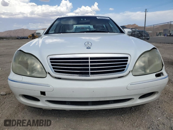 2000 Mercedes-Benz S-Class with VIN WDBNG75J0YA111650, listed as a Copart auction lot 63866844 with 245,363 mi miles and Salvage Title. Bid and sale history available at carsss.com. Image 5.