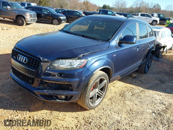 2014 Audi Q7 3.0T S line Prestige with VIN WA1DGAFEXED018456, listed as a IAAI auction lot 41705494 with 114,760 mi miles. Bid and sale history available at carsss.com. Image 2.