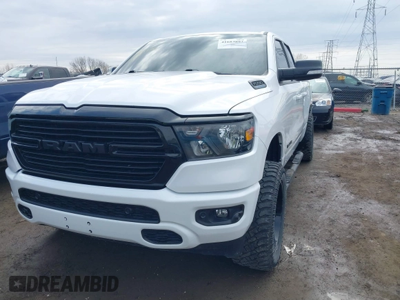 2021 Ram 1500 Big Horn with VIN 1C6RRFBG1MN720594, listed as a IAAI auction lot 41683893 with 75,743 mi miles. Bid and sale history available at carsss.com. Image 17.