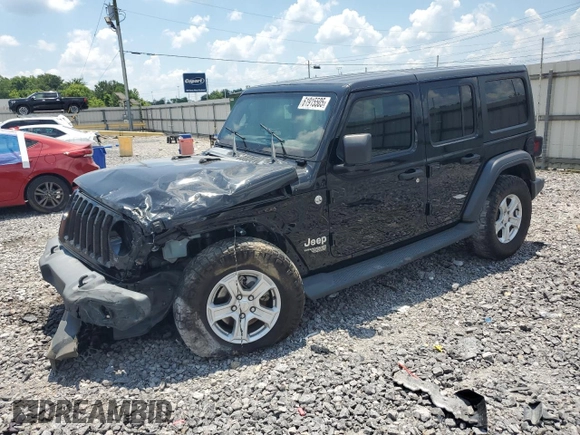 2018 Jeep Wrangler Unlimited Sport with VIN 1C4HJXDG9JW302367, listed as a Copart auction lot 61915505 with 103,952 mi miles and Non repairable. Bid and sale history available at DreamBid. Image 1.