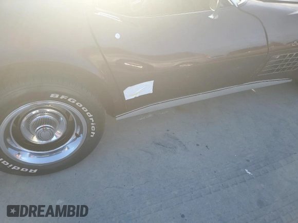 1972 Chevrolet Corvette with VIN 1Z37K2S525523, listed as a Copart auction lot 74986234 with 44,725 mi miles and Salvage title. Bid and sale history available at DreamBid. Image 12.