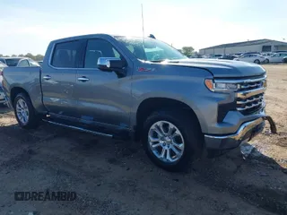 2024 Chevrolet Silverado 1500 LTZ with VIN 1GCUDGE84RZ309881, listed as a IAAI auction lot 41837654 with 8,873 mi miles and . Bid and sale history available at DreamBid. Image 1.
