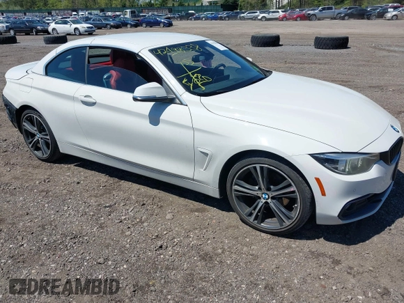 2018 BMW 4 Series 430i xDrive with VIN WBA4Z3C58JEC56455, listed as a IAAI auction lot 42198338 with 75,737 mi miles and . Bid and sale history available at DreamBid. Image 1.