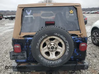 1998 Jeep Wrangler Sport with VIN 1J4FY19S5WP707201, listed as a Copart auction lot 86632884 with 0 mi miles and Salvage Title. Bid and sale history available at carsss.com. Image 6.