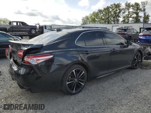 2020 Toyota Camry XSE with VIN 4T1K61AK2LU972205, listed as a Copart auction lot 55792685 with 106,696 mi miles and Salvage Title. Bid and sale history available at DreamBid. Image 3.