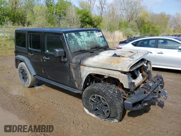 2015 Jeep Wrangler Unlimited Rubicon Hard Rock z VIN 1C4HJWFG5FL706170, wystawiony jako Copart lot #55442965 z przebiegiem Nie podano mil oraz Czysty tytuł • Clean title. Historia ofert i sprzedaży dostępna na DreamBid. Obrazek 4.