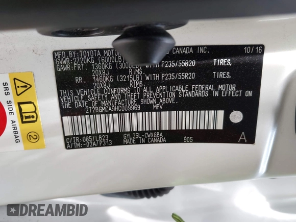 2017 Lexus RX 450h with VIN 2T2BGMCA9HC009969, listed as a IAAI auction lot 42244363 with 91,783 mi miles and . Bid and sale history available at DreamBid. Image 9.