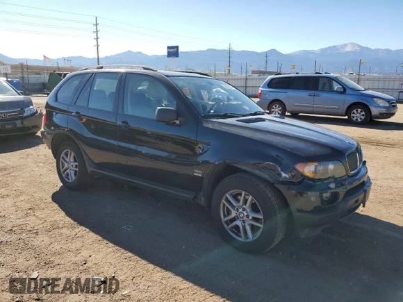2005 BMW X5 3.0i with VIN 5UXFA13575LY19225, listed as a Copart auction lot 79002024 with 0 mi miles and Salvage Title. Bid and sale history available at carsss.com. Image 4.