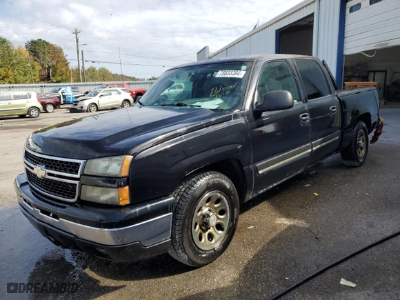 2006 Chevrolet Silverado 1500 LT2 with VIN 2GCEC13T161233617, listed as a Copart auction lot 78833394 with 214,237 mi miles and Salvage Title. Bid and sale history available at carsss.com. Image 1.