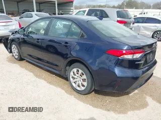 2020 Toyota Corolla LE with VIN JTDEPRAEXLJ023333, listed as a IAAI auction lot 41663261 with 81,137 mi miles. Bid and sale history available at carsss.com. Image 3.