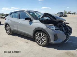 2022 Nissan Kicks SV with VIN 3N1CP5CV7NL491953, listed as a Copart auction lot 50599755 with 43,173 mi miles and Salvage Title. Bid and sale history available at DreamBid. Image 4.
