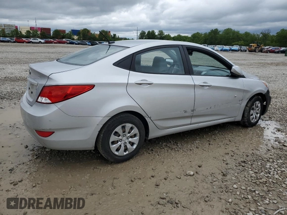 2016 Hyundai Accent SE z VIN KMHCT4AE7GU106949, wystawiony jako Copart lot #57749325 z przebiegiem Nie podano mil oraz Szkoda całkowita • Salvage title. Historia ofert i sprzedaży dostępna na DreamBid. Obrazek 3.