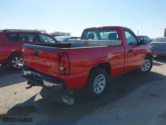 2006 Chevrolet Silverado 1500 Work Truck with VIN 3GCEC14X26G251343, listed as a IAAI auction lot 41665402 with 141,467 mi miles. Bid and sale history available at carsss.com. Image 4.