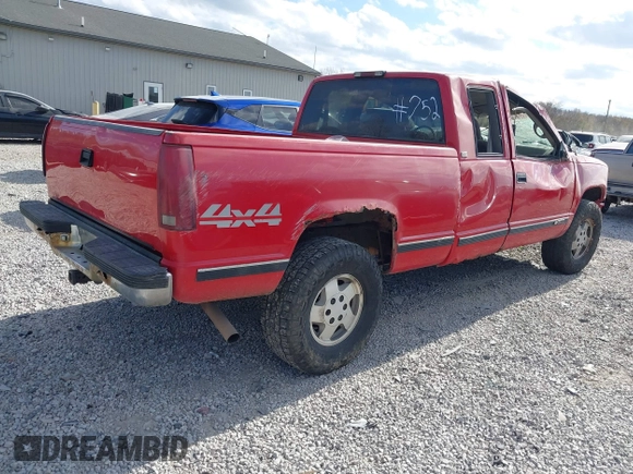 1995 Chevrolet Silverado 1500 with VIN 1GCEK19K6SE265893, listed as a IAAI auction lot 40779126 with 245,300 mi miles and . Bid and sale history available at DreamBid. Image 4.
