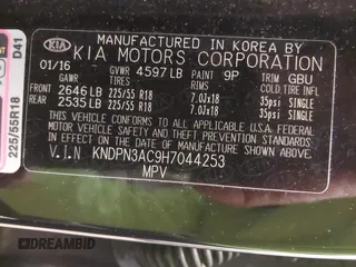 2017 Kia Sportage EX with VIN KNDPN3AC9H7044253, listed as a IAAI auction lot 41931607 with 77,025 mi miles. Bid and sale history available at carsss.com. Image 9.