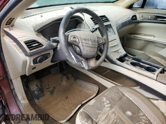 2014 Lincoln MKZ with VIN 3LN6L2GK2ER831507, listed as a Copart auction lot 47842545 with Not Provided miles and Salvage Title. Bid and sale history available at DreamBid. Image 8.