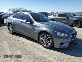 2019 Infiniti Q50 Luxe with VIN JN1EV7AR4KM591722, listed as a Copart auction lot 46364075 with 78,760 mi miles and Salvage Title. Bid and sale history available at carsss.com. Image 4.