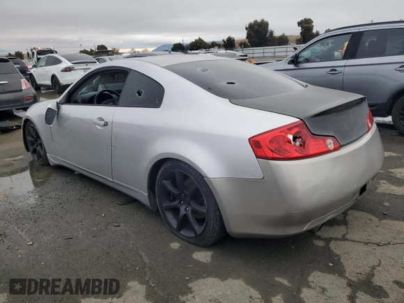 2005 Infiniti G35 Coupe with VIN JNKCV54E05M409017, listed as a Copart auction lot 81518344 with 0 mi miles and Salvage Title. Bid and sale history available at carsss.com. Image 2.