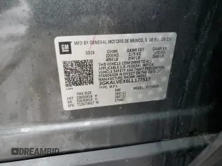 2020 GMC Terrain SLT с VIN 3GKALVEX6LL177517, выставлен на аукционе Copart как лот 50776125 с пробегом 86 820 миль миль и Списание • Salvage title. История ставок и продаж доступна на DreamBid. Изображение 13.