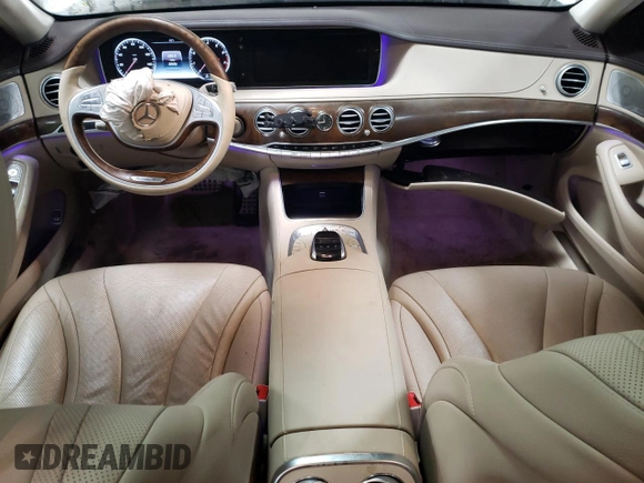 2015 Mercedes-Benz S 550 with VIN WDDUG8FB0FA077724, listed as a Copart auction lot 83636774 with 55,436 mi miles and Salvage Title. Bid and sale history available at carsss.com. Image 8.