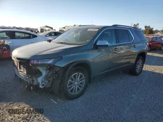 2022 Chevrolet Traverse LT Leather with VIN 1GNERHKW2NJ122329, listed as a Copart auction lot 46327505 with 54,110 mi miles and Salvage Title. Bid and sale history available at carsss.com. Image 1.