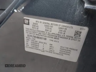 2011 GMC Terrain SLE-2 with VIN 2CTFLTEC4B6357198, listed as a IAAI auction lot 40786276 with 118,876 mi miles and . Bid and sale history available at DreamBid. Image 9.