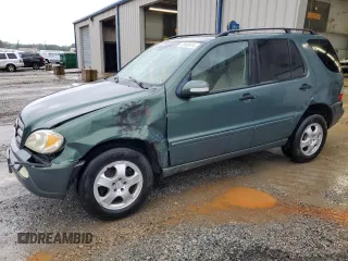 2002 Mercedes-Benz M-Class with VIN 4JGAB54EX2A313793, listed as a Copart auction lot 72600614 with 140,053 mi miles and Salvage Title. Bid and sale history available at carsss.com. Image 1.