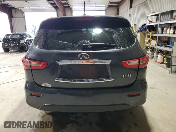 2013 Infiniti JX35 with VIN 5N1AL0MM8DC337251, listed as a Copart auction lot 72760754 with 156,741 mi miles and Salvage Title. Bid and sale history available at carsss.com. Image 6.