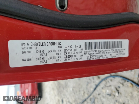 2012 Dodge Journey SXT with VIN 3C4PDCBG1CT223816, listed as a Copart auction lot 53696625 with Not provided miles and Clean title. Bid and sale history available at DreamBid. Image 13.