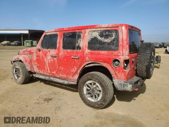 2020 Jeep Wrangler Unlimited Rubicon with VIN 1C4HJXFN3LW107654, listed as a Copart auction lot 54021595 with 39,587 mi miles and Salvage title. Bid and sale history available at DreamBid. Image 2.