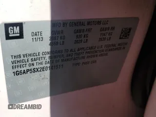 2014 Cadillac CTS Sedan RWD with VIN 1G6AP5SX2E0141511, listed as a Copart auction lot 85970664 with 157,412 mi miles and Salvage Title. Bid and sale history available at carsss.com. Image 12.
