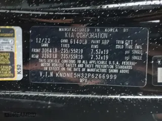 2023 Kia Carnival SX Prestige with VIN KNDNE5H32P6266999, listed as a Copart auction lot 84406004 with 35,082 mi miles and Salvage Title. Bid and sale history available at carsss.com. Image 13.