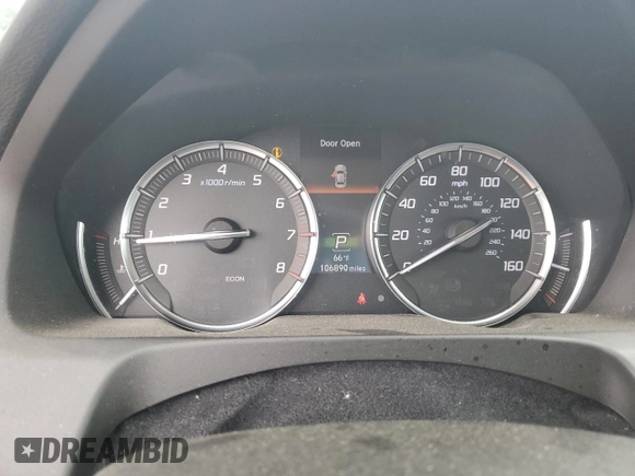 2020 Acura TLX Technology with VIN 19UUB3F46LA002150, listed as a Copart auction lot 59041975 with 106,890 mi miles and Salvage title. Bid and sale history available at DreamBid. Image 9.